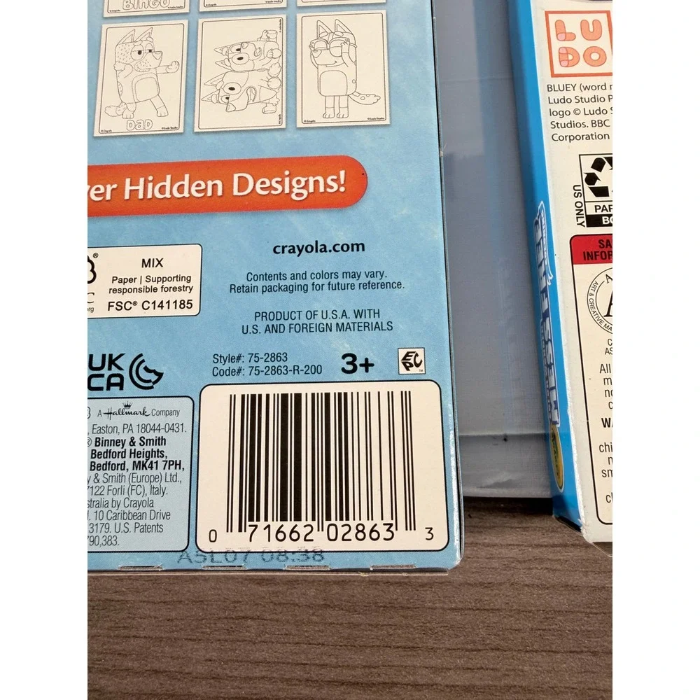 Crayola Color Wonder Mess Free Coloring Bluey 4 Pack Bundle 12 Pages 4 Markers